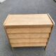 Commode scandinave 4 tiroirs rénovée en bois brut 1940