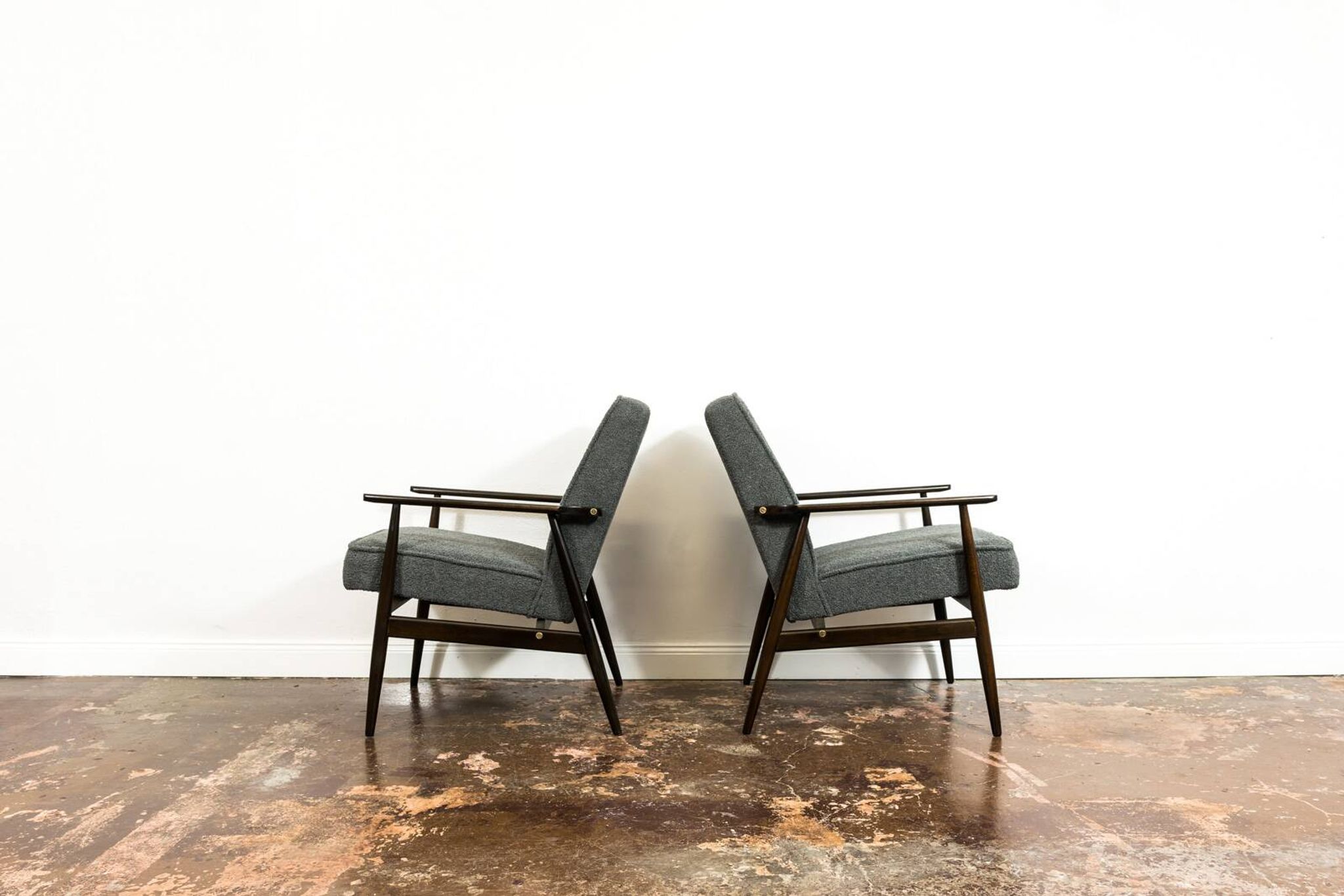 Vintage Armchairs Designed By H. Lis, Poland, 1960's, Set Of 2