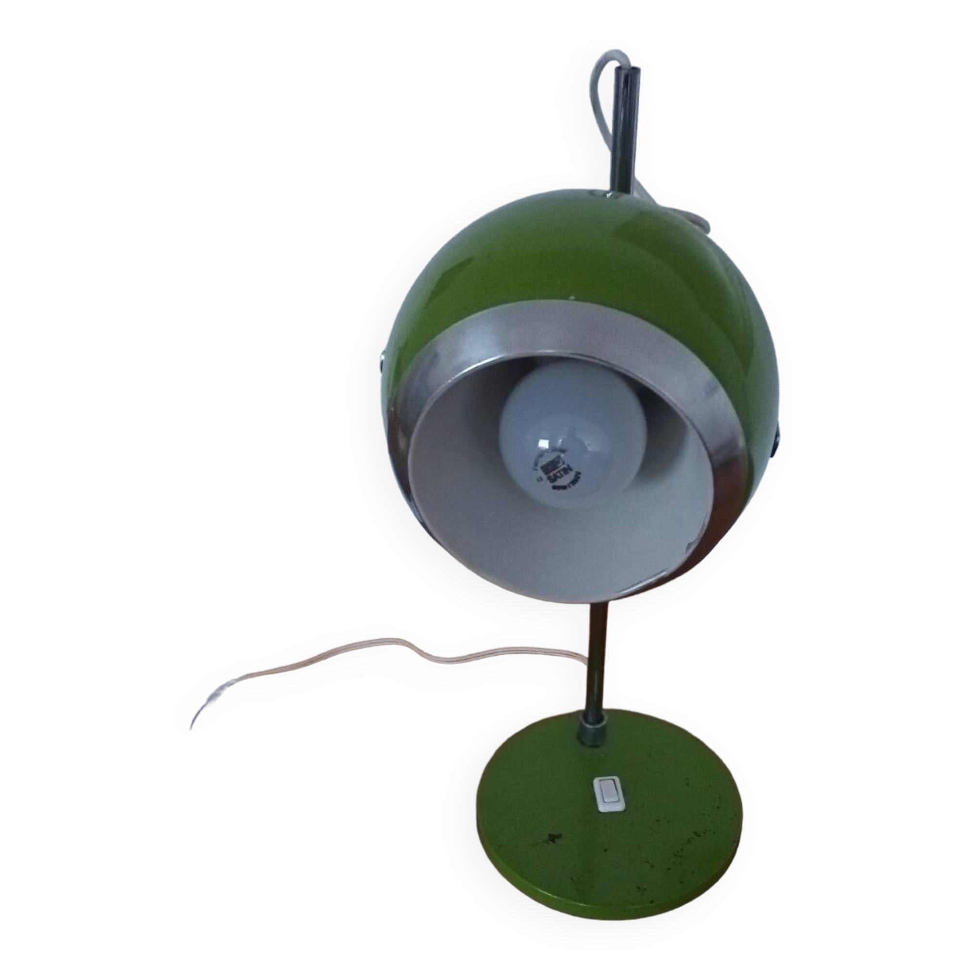 Lampe à poser vintage eyeball verte