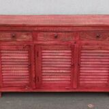 Red wooden sideboard
