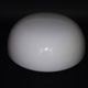 Vintage White Opaline Glass Dome Ceiling Light / Wall Light - Metal Base