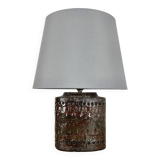 Large 25cm Abstract Ceramic Table Lamp with Pattern attributed to Bitossi, Italy, 1970s