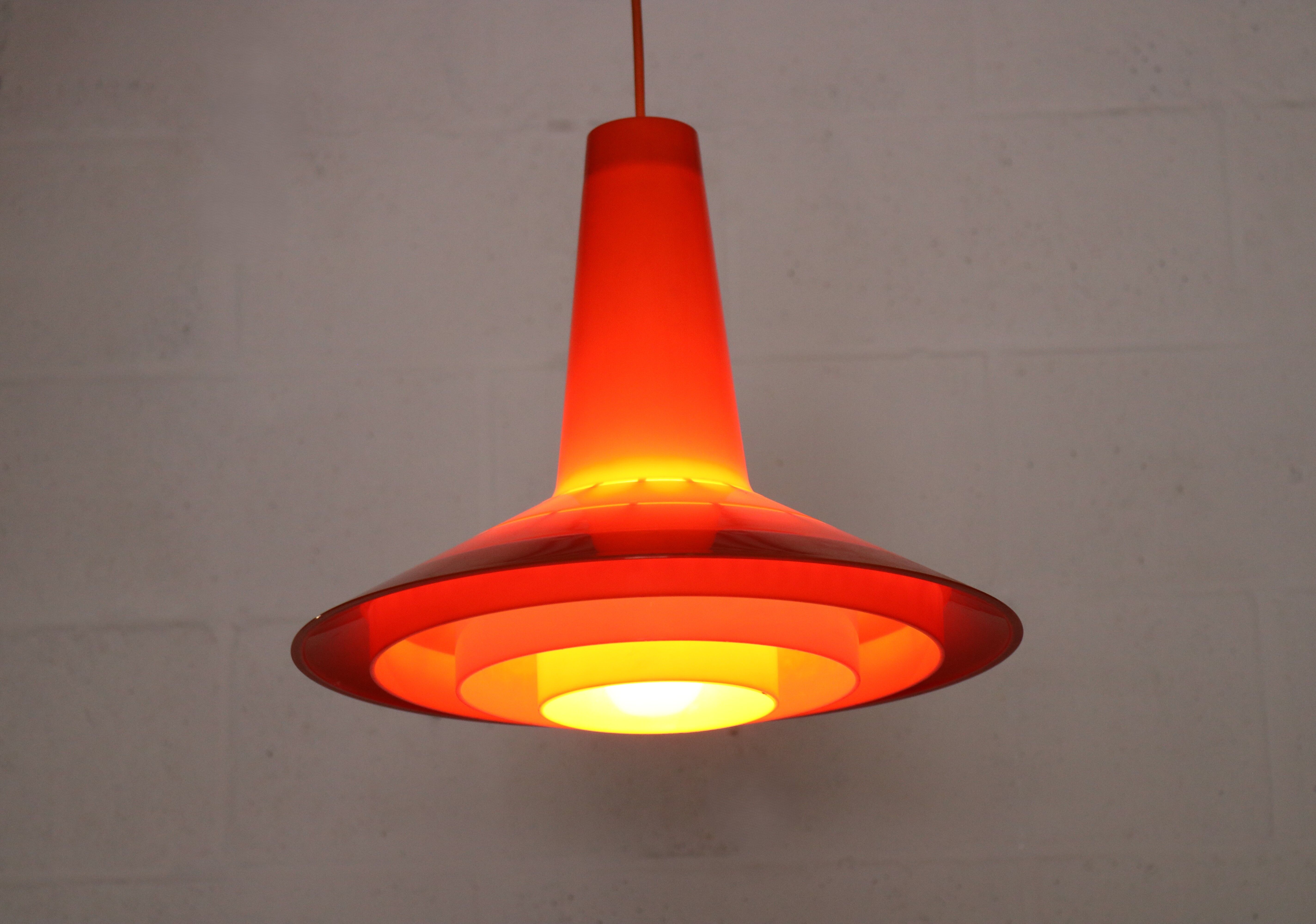 Danish Plastic Design Pendant - Bent Karlby - Schroder Kemi - space age