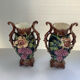 Art Nouveau Pair of Barbotine Vases France