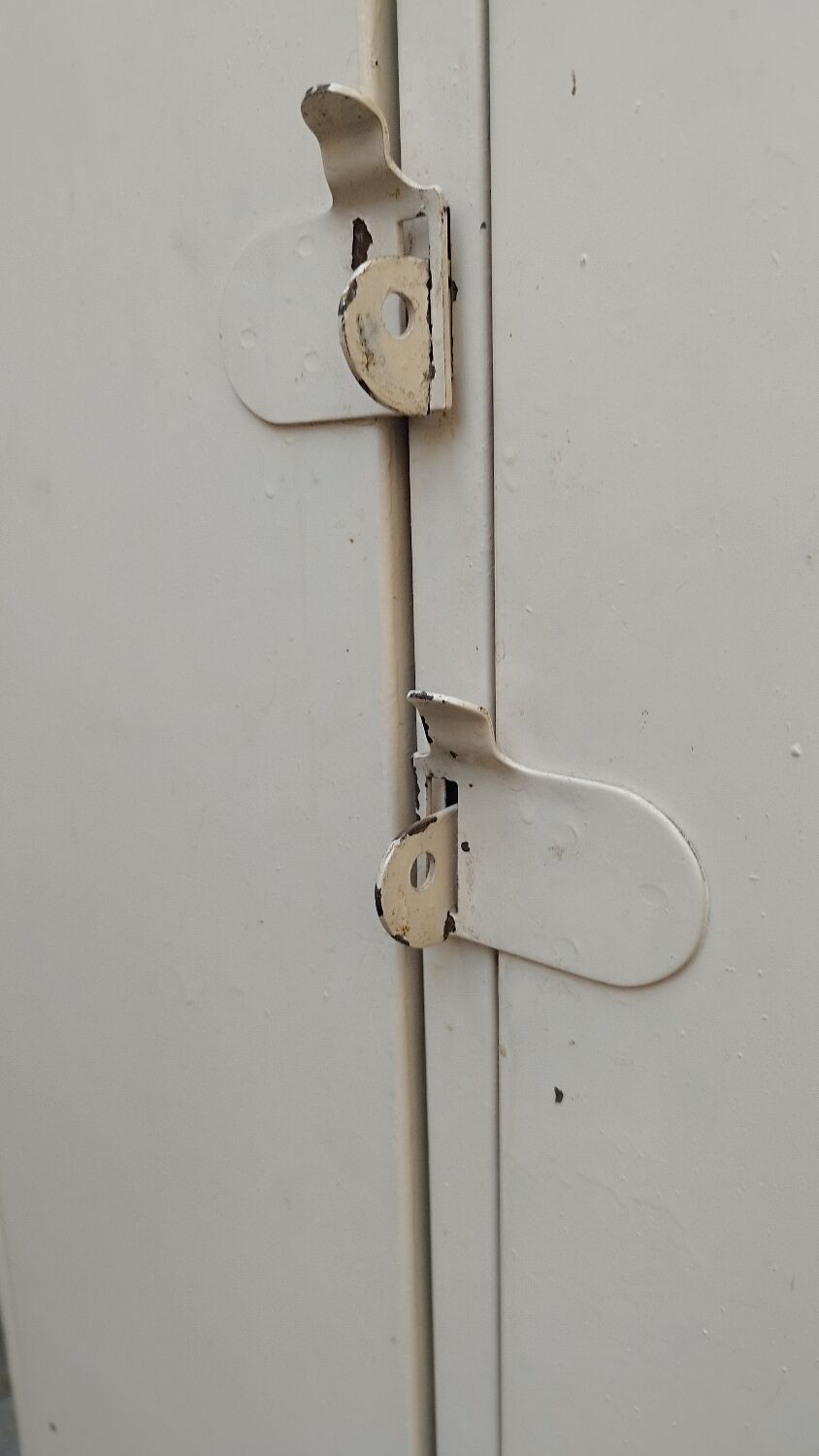Vintage metal locker with 2 doors