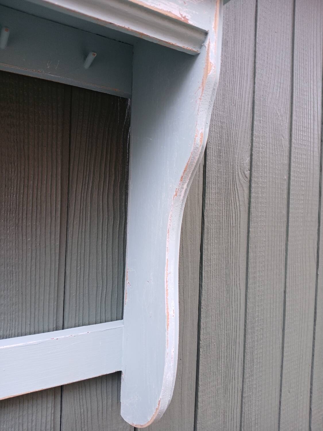 Revamped antique wall shelf