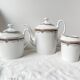 Service à thé café 2 personnes en porcelaine vintage UML France