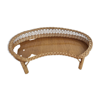 Vintage rattan tray