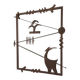 Contemporary Wall Mirror with Iron Frame, Italy