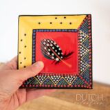 Hand Painted Decorative Dish, South African Pottery, By Nombulelo Mkiva