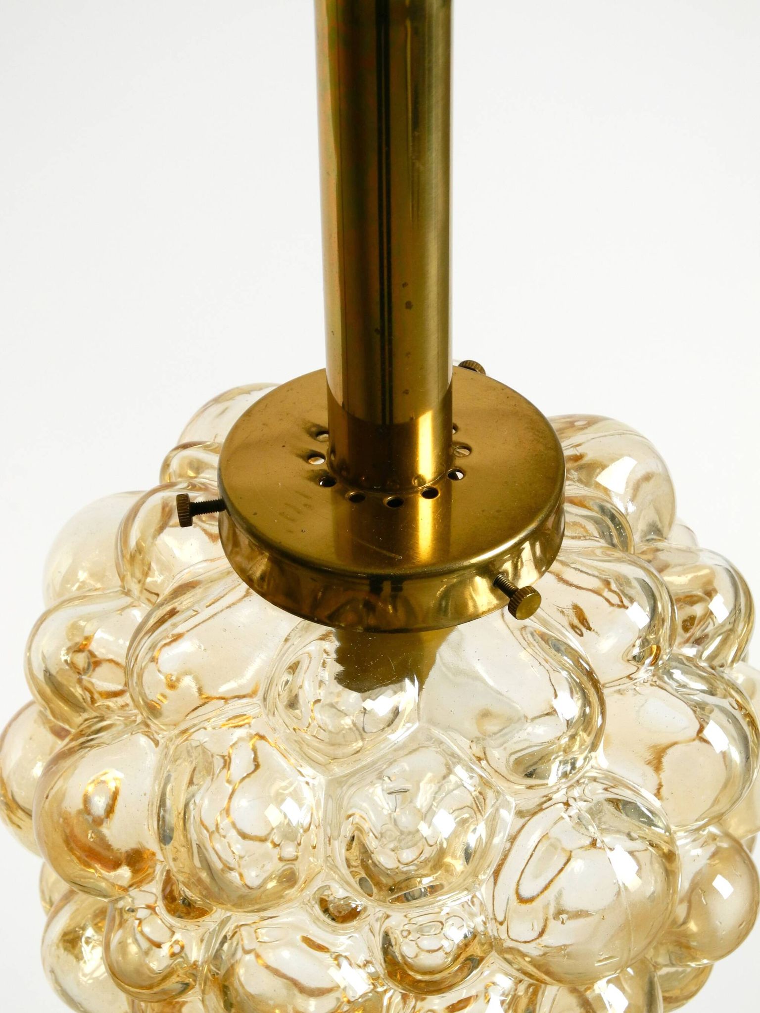 Original glass bubble pendant lamp from the 1960s | Manufactured by Limburg