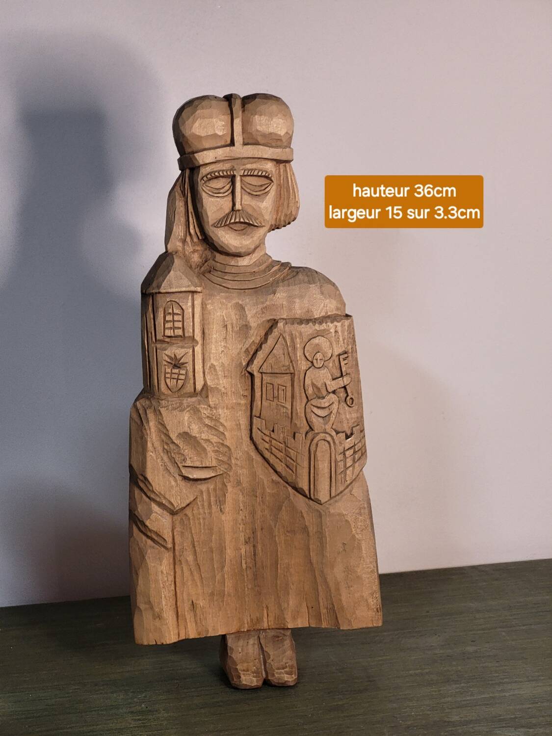 Wooden religious statuette