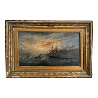 Marine painting by Adolphus Knell
