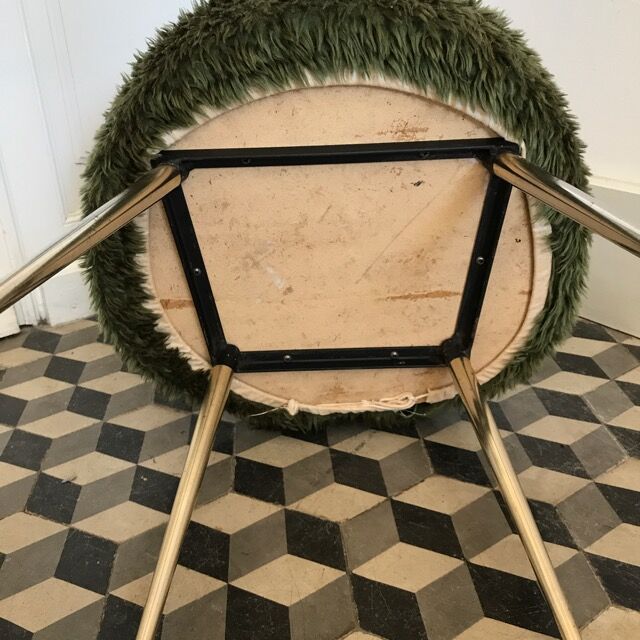 Chaise moumoute Pelfran verte