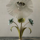 Vintage lamp in metal and glass