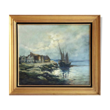 Painting XXth signed and dated 47