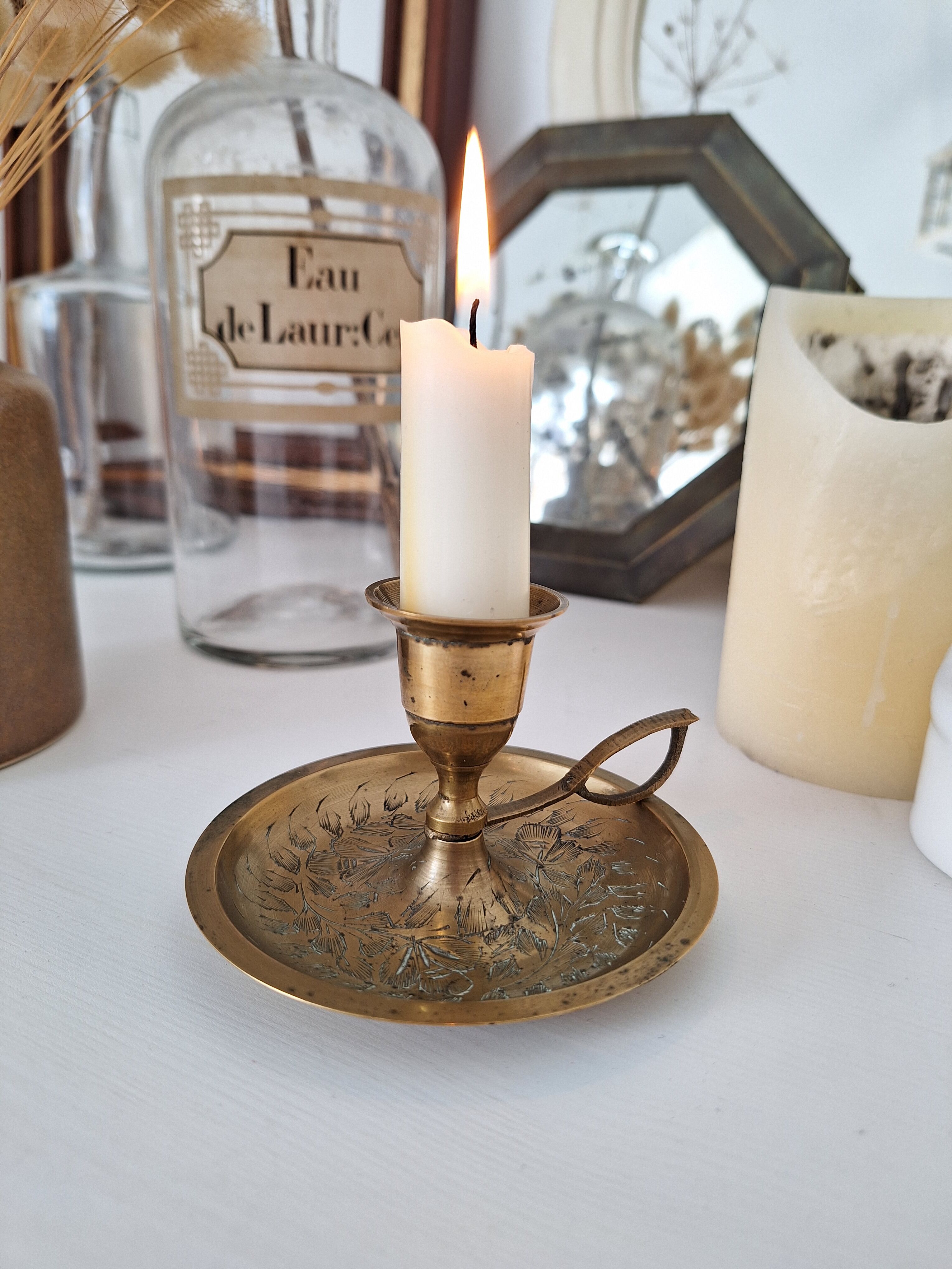 Vintage bedroom candle holder