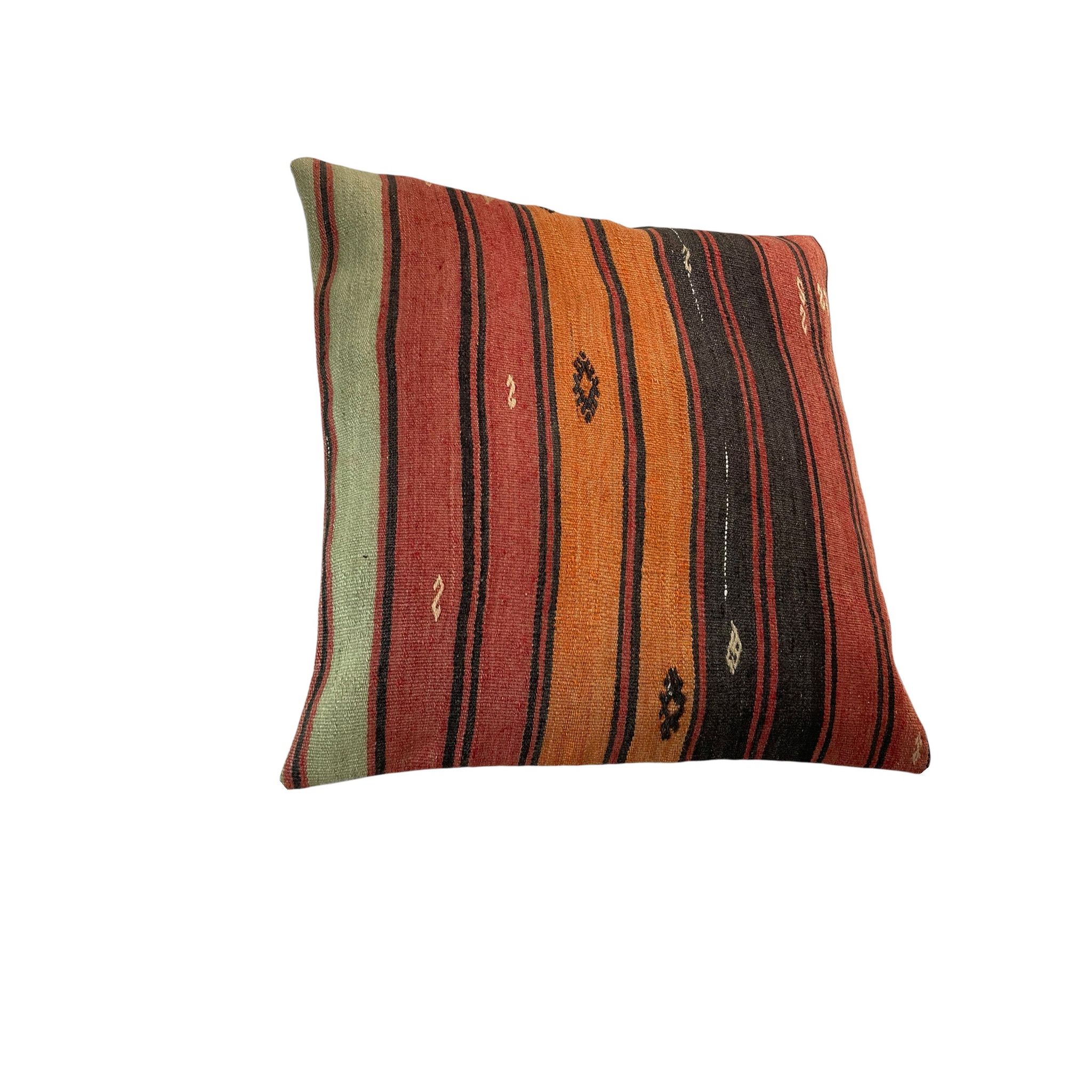 Vintage Turkish KIlim Cushion Cover, 60x60 cm