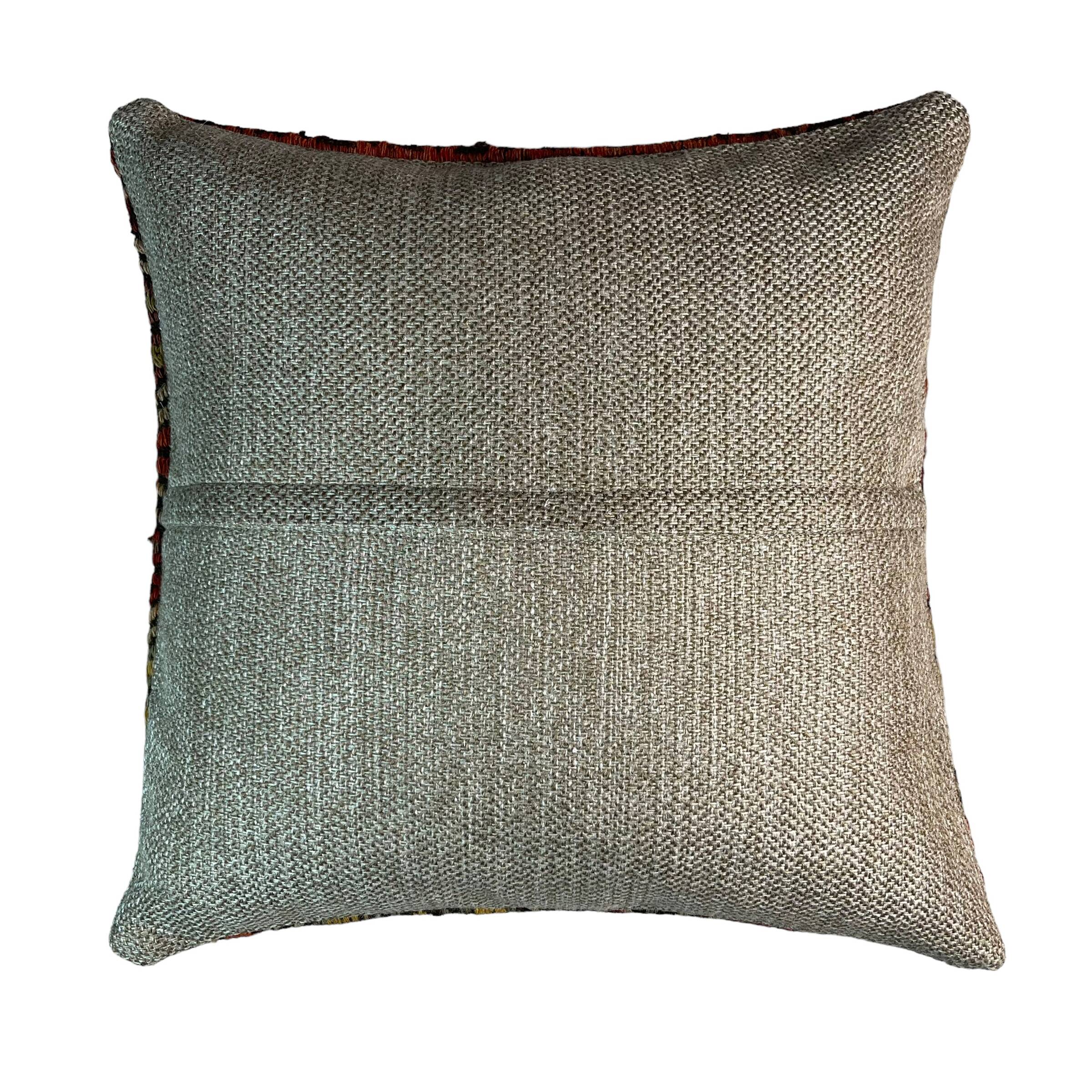 VINTAGE TURKISH KILIM CUSHION COVER , 45 X 45 CM