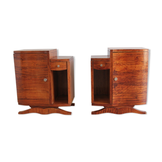 Pair of art deco bedsides