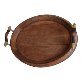 Rustic tray handmade folk art
