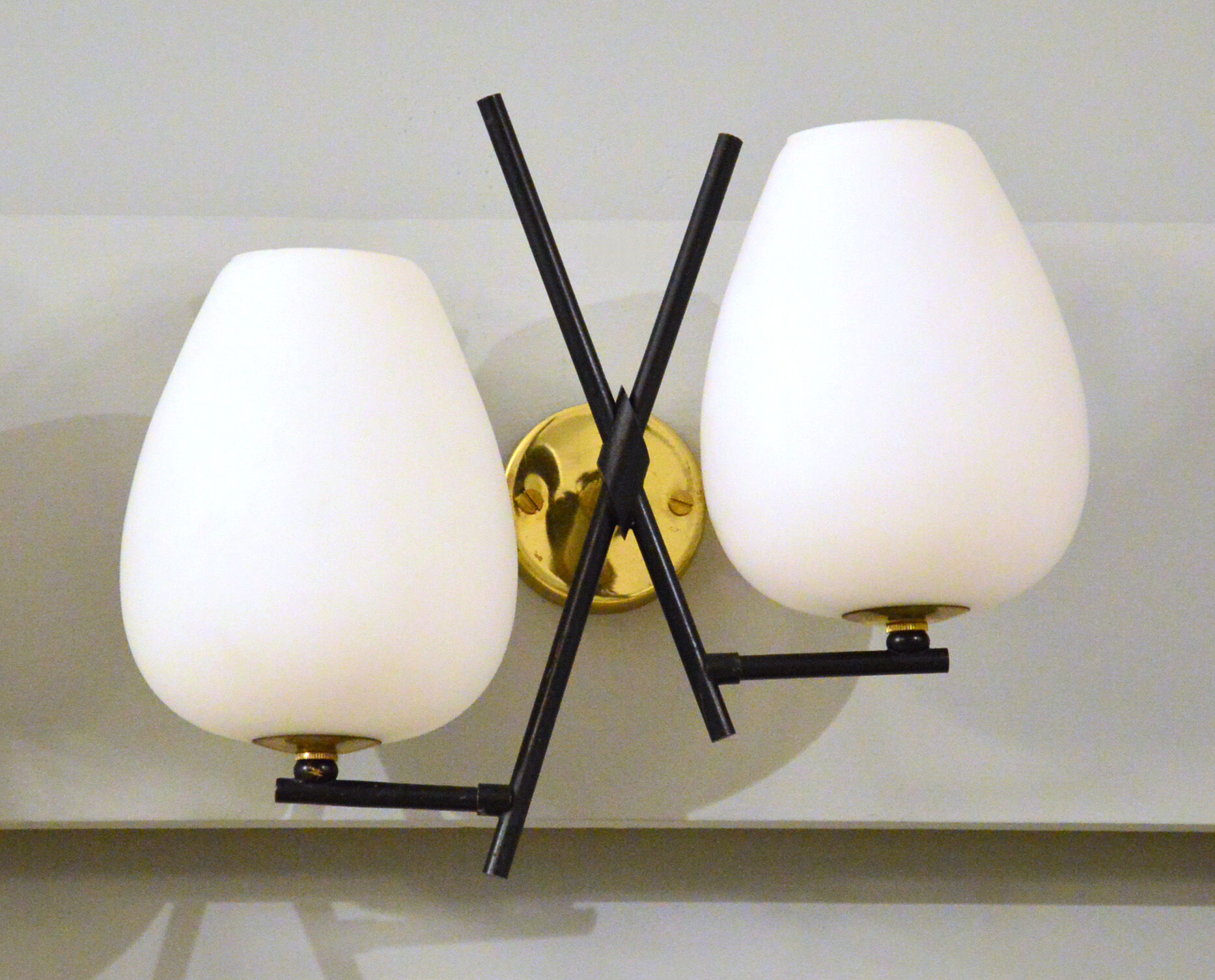 A Pair Of Italian Mid Century Wall Lights, 1950s