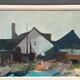 Original Swedish Oil on Canvas – “Huts on the Coast” (Attributed to Kai C.)