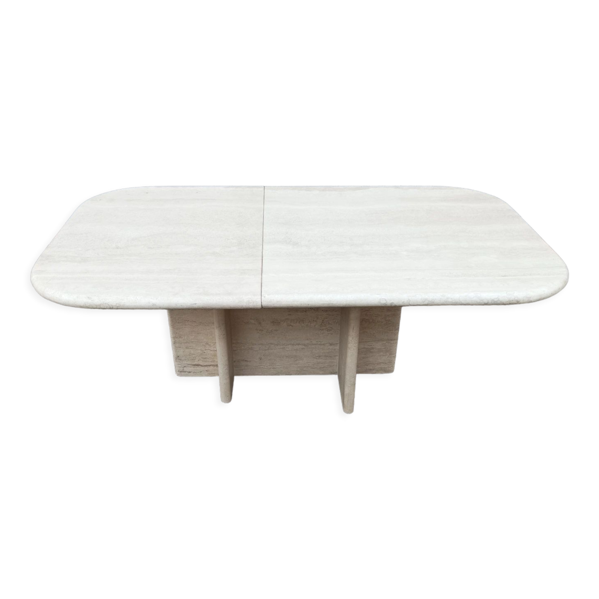 Table basse vintage travertin