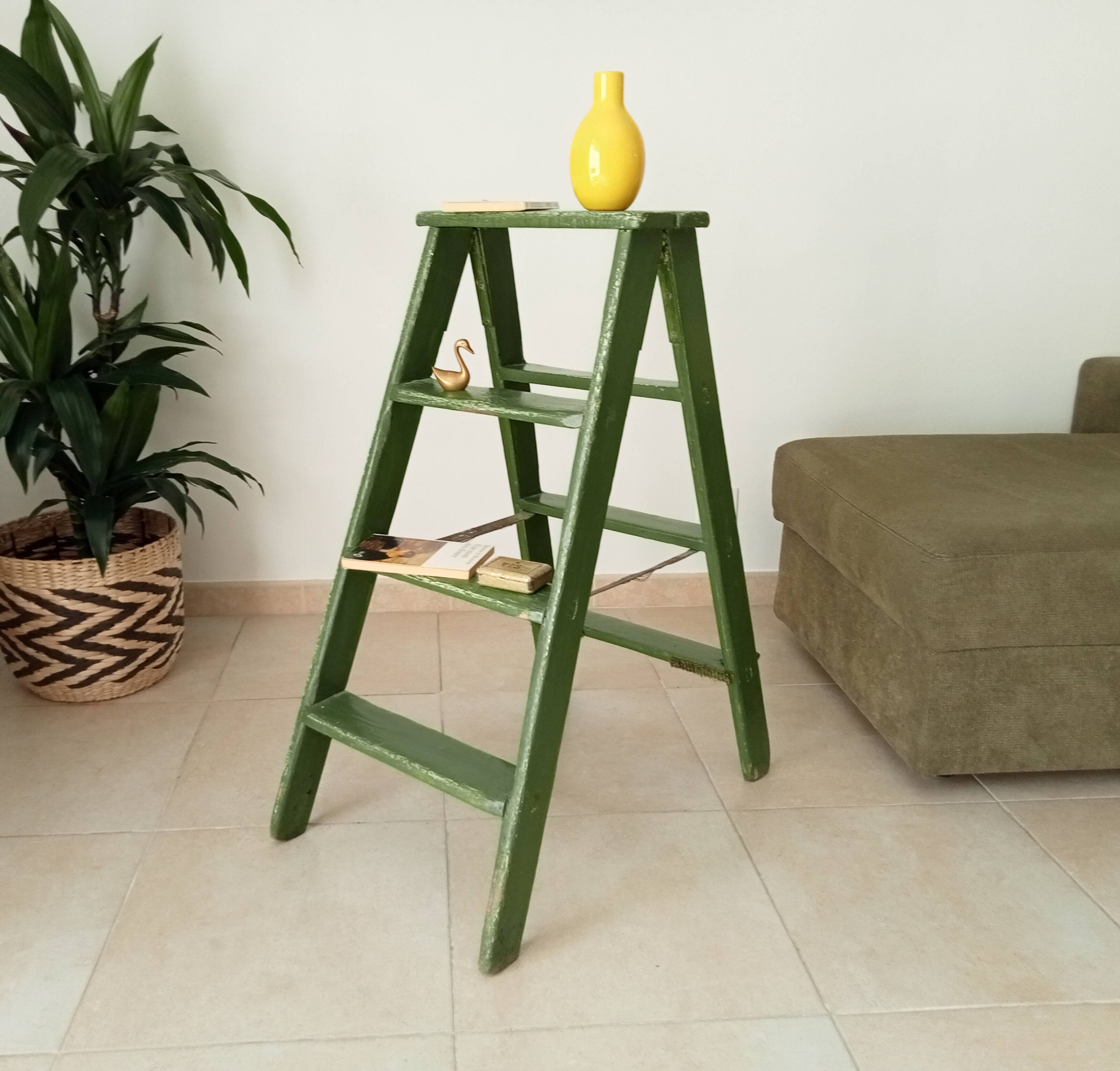 Antique wooden painter's stepladder
