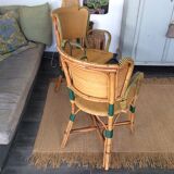 Paire de fauteuils en rotin