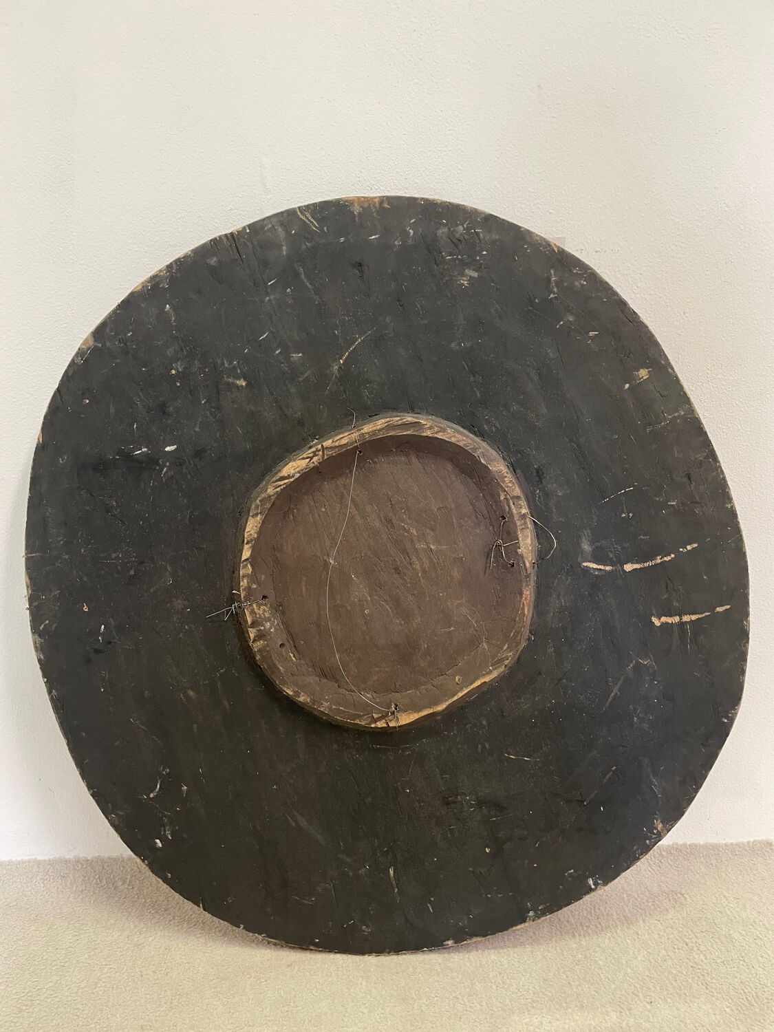 Tableau panneau bois Tribal XXe