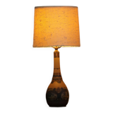 Art Nouveau table lamp in coloured terracotta by L. Hjorth, Bornholm, 1930s.