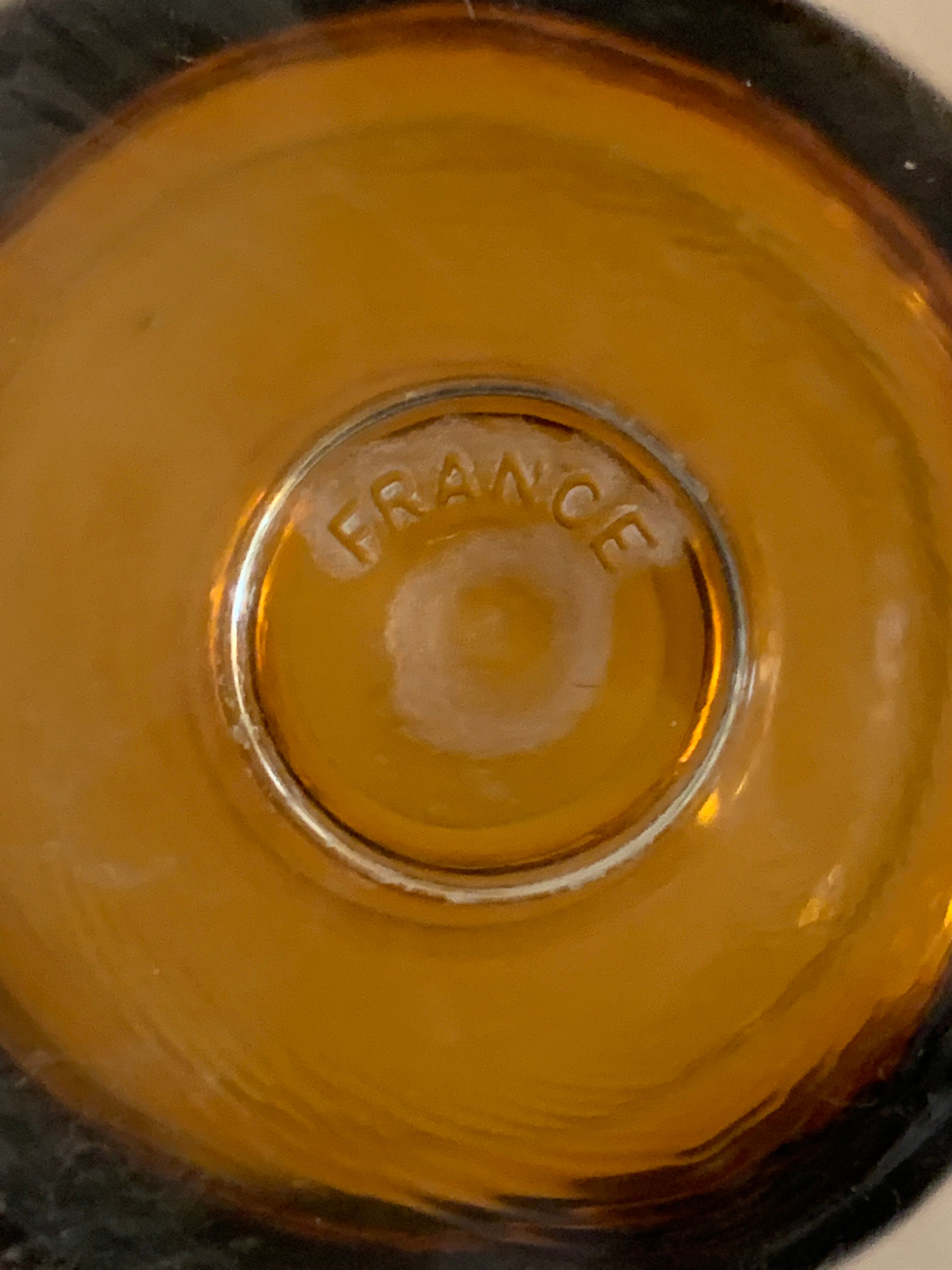 8 orange-yellow glasses Luminarc France