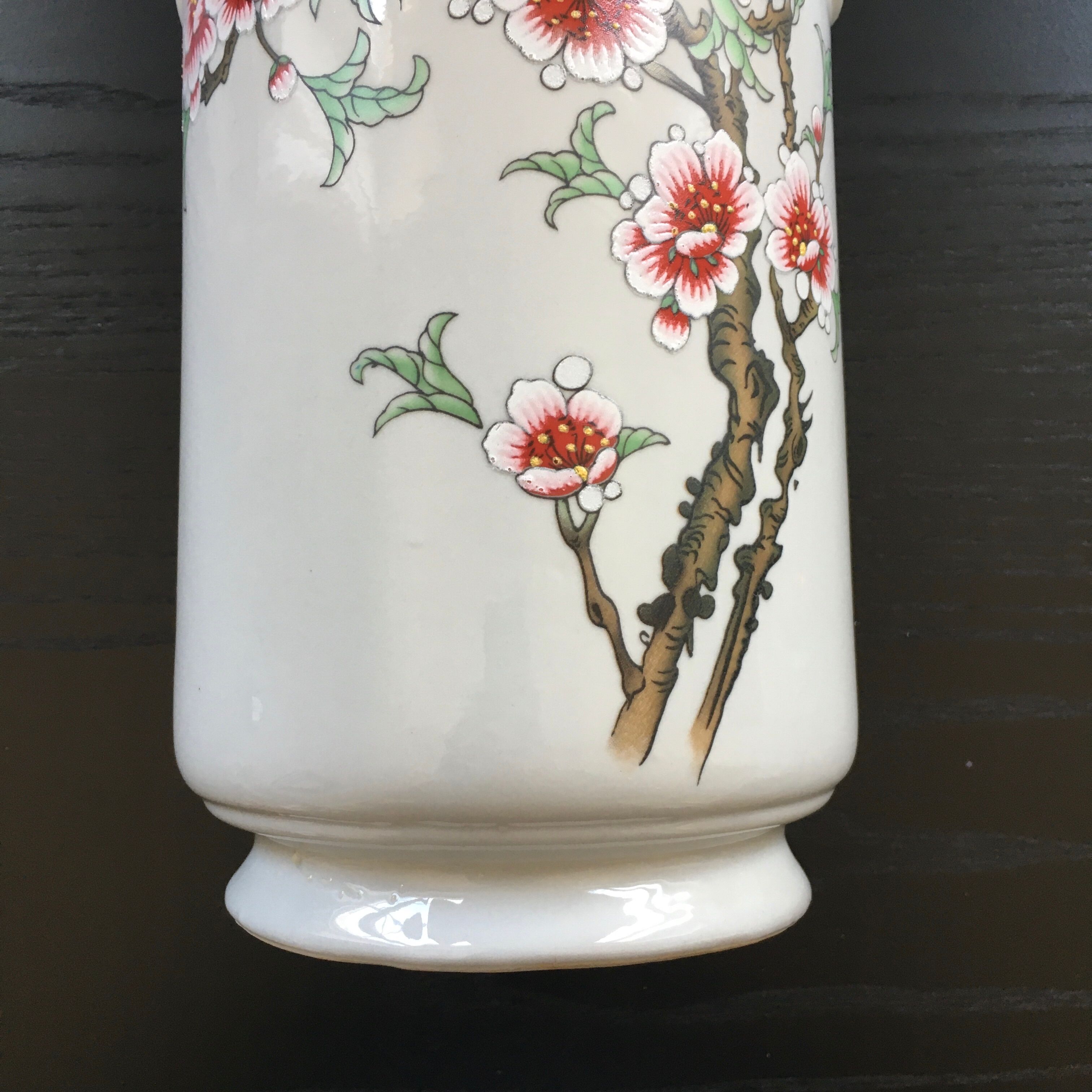 Porcelain cherry blossom vase
