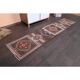 Vintage Turkish Oushak Handmade Wool Cotton Brown Runner Rug 56x235