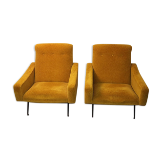 Pair of armchairs by Joseph André Motte Steiner edition 1950