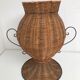 Vintage wrought iron wicker plant holder