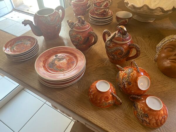 Service à thé en porcelaine Satsuma