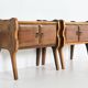 Pair of sculptural Italian Mid-Century nightstands/cabinets, 1950’s