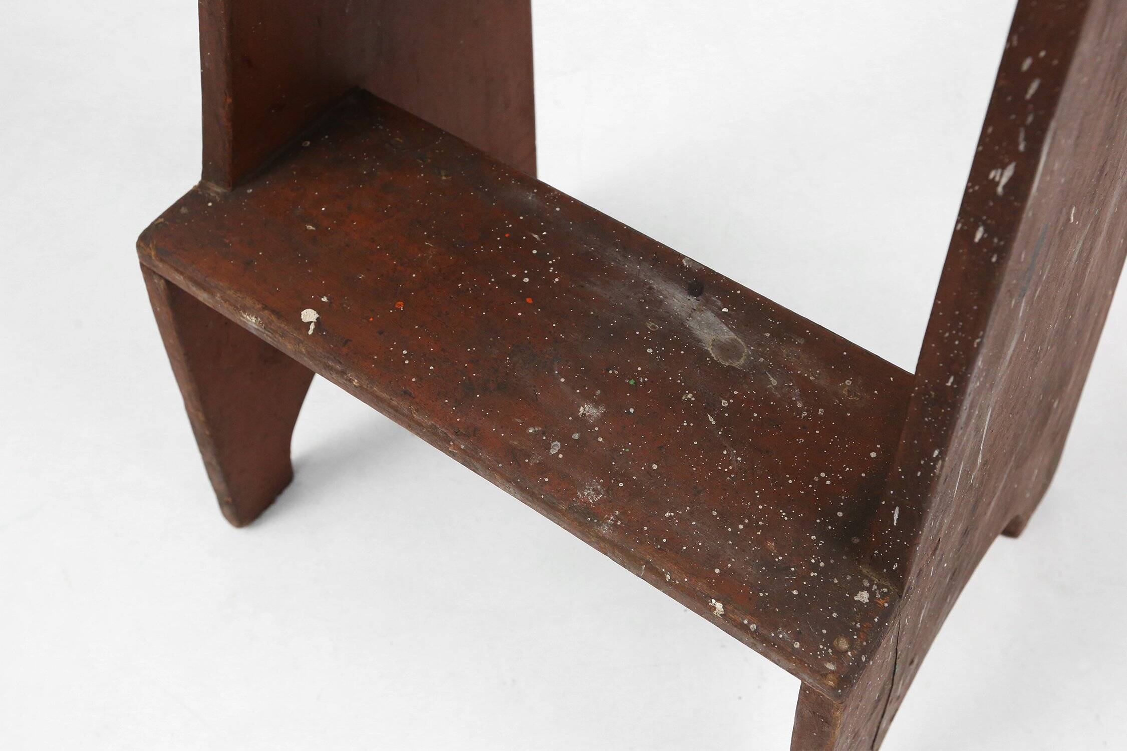 Industrial Wooden Stepladder, France ca. 1900