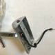 Chrome and vintage glass sconce
