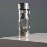 Vintage silvered glass vase by James Rivière, Italy, 1970s.