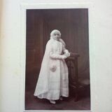 Ancienne Photo Fille / Communion / F.Martin / 1920/ Mende,Lozère