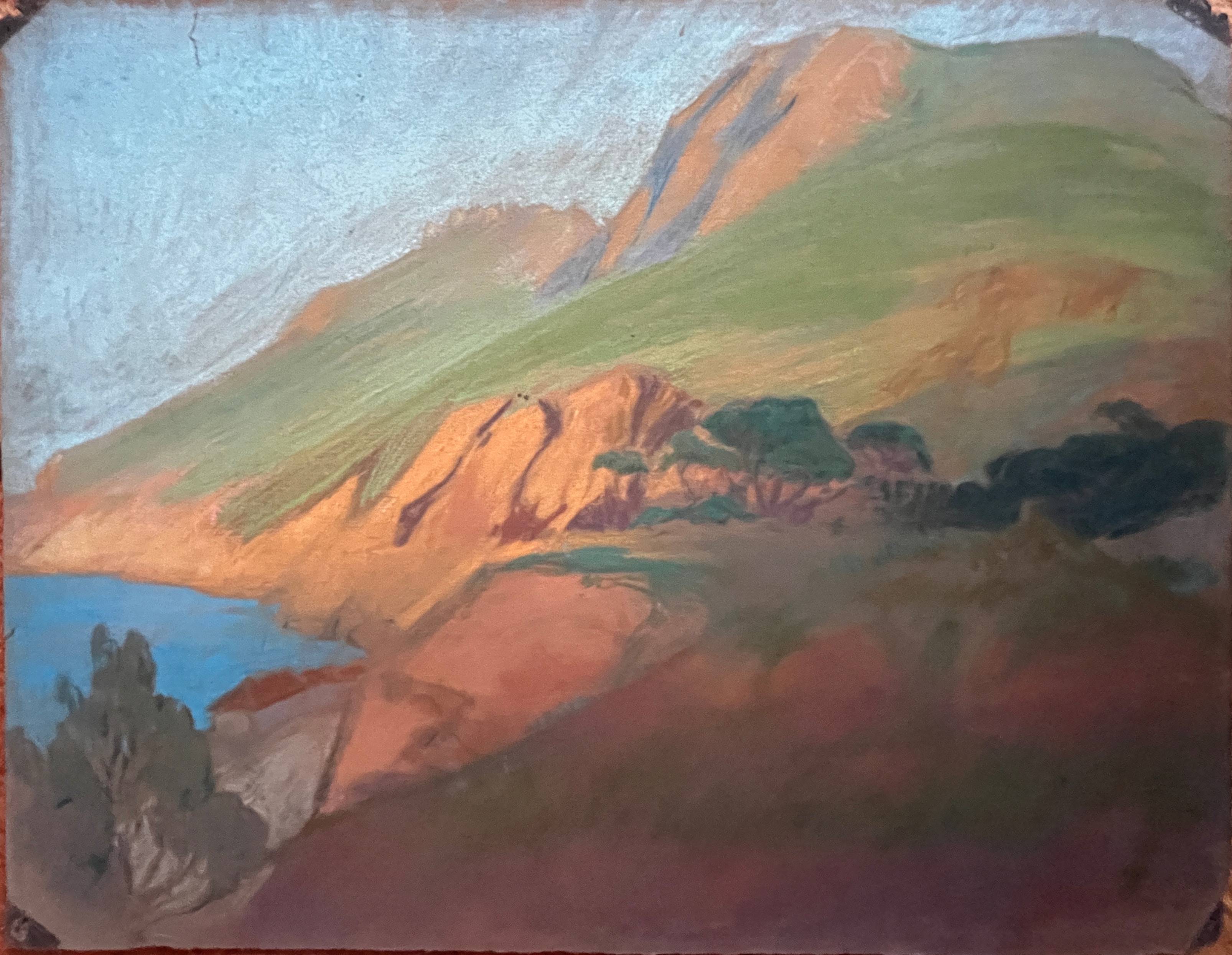 Paintings lot of 3 Pastel Ed. Pannetier (1884-1965) Orientalist Marine (?)