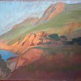 Paintings lot of 3 Pastel Ed. Pannetier (1884-1965) Orientalist Marine (?)