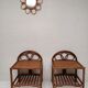 Paire de chevets rotin vintage