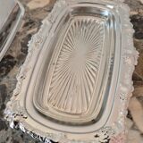 Vintage stainless steel butter dish