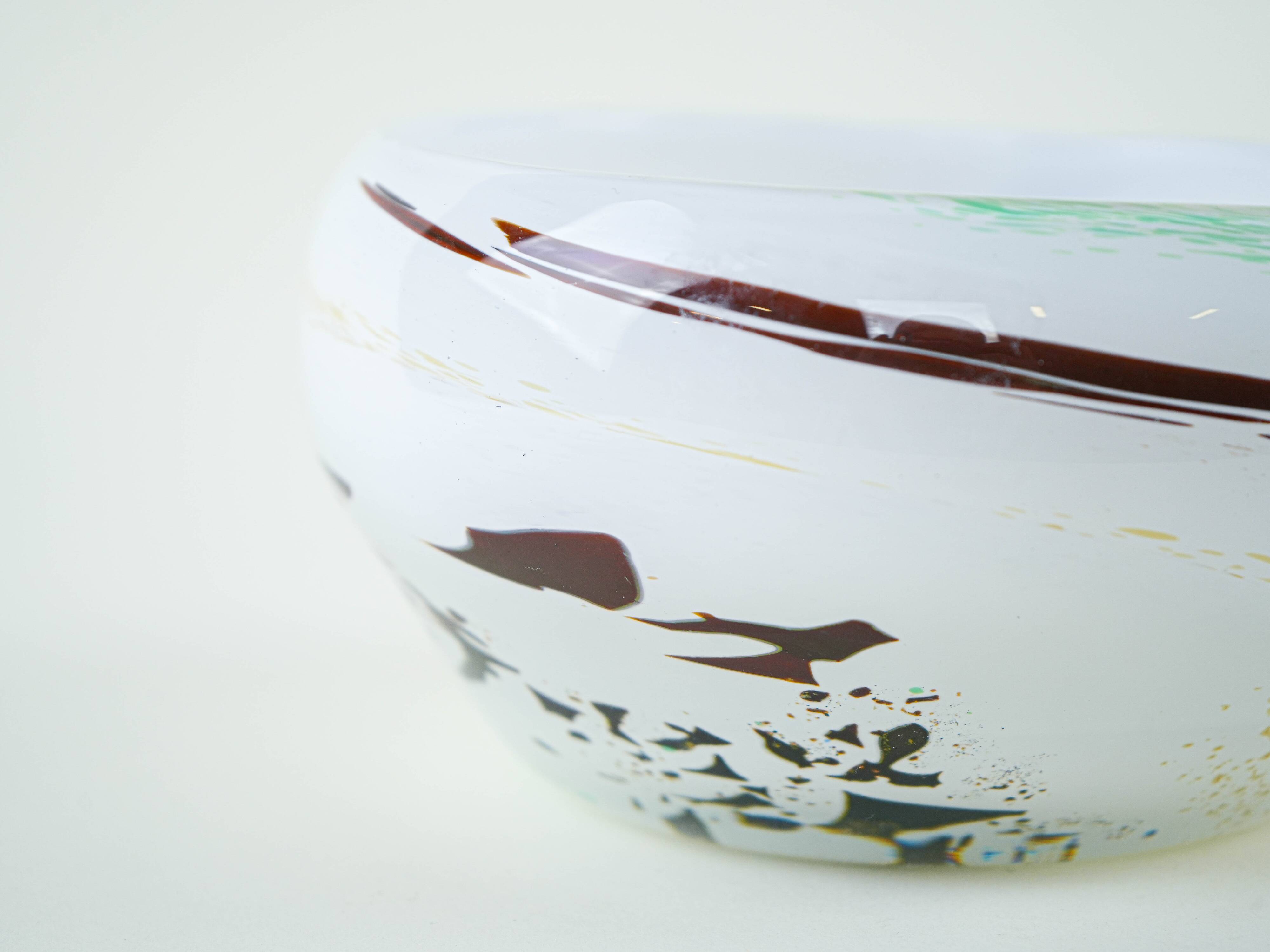 Glass bowl, Danish design, 1970s, made in Denmark
