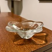 Crystal trinket tray signed Daum France