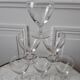 Lot of 6 engraved crystal glasses 50-60 years